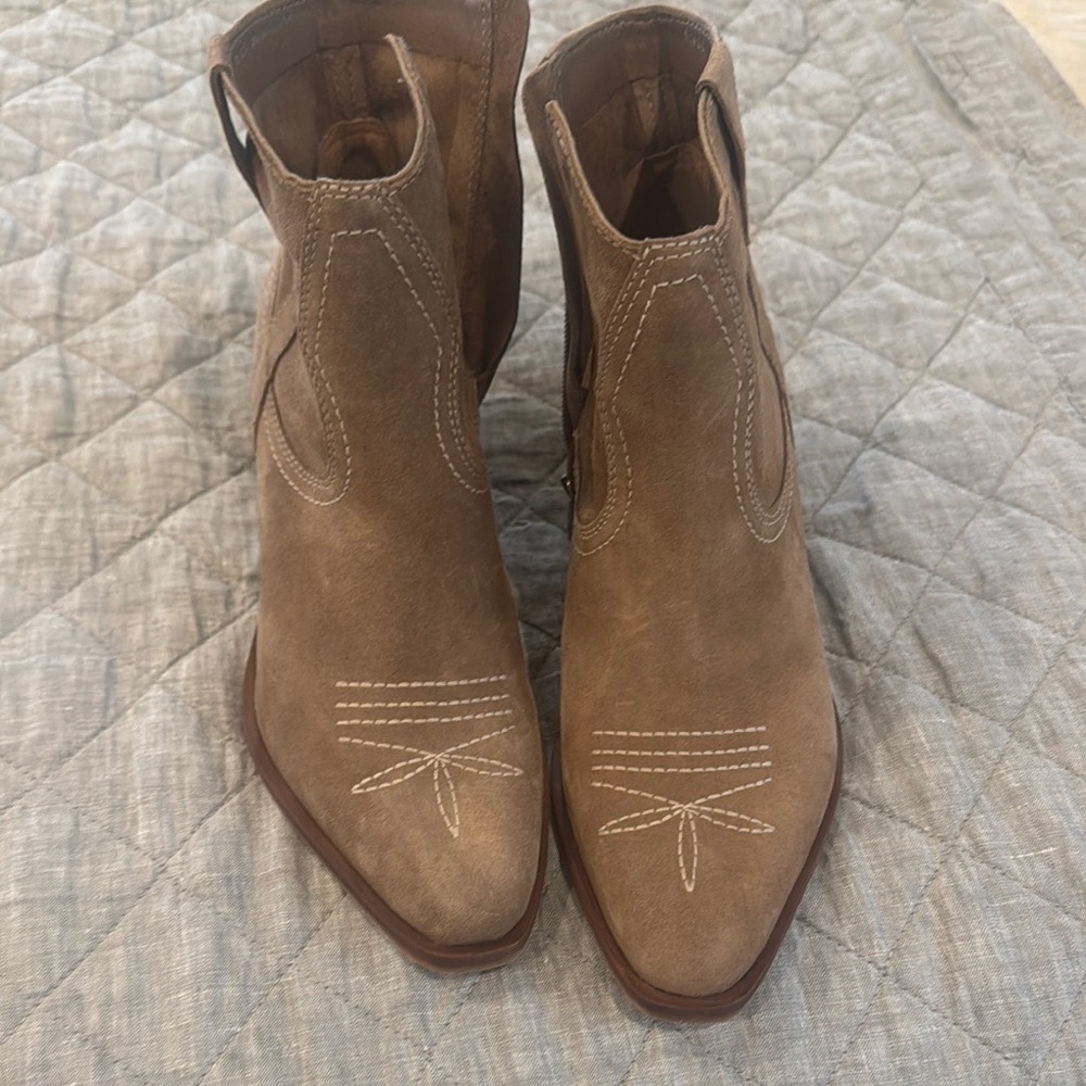 Brown Western Ankle Boots